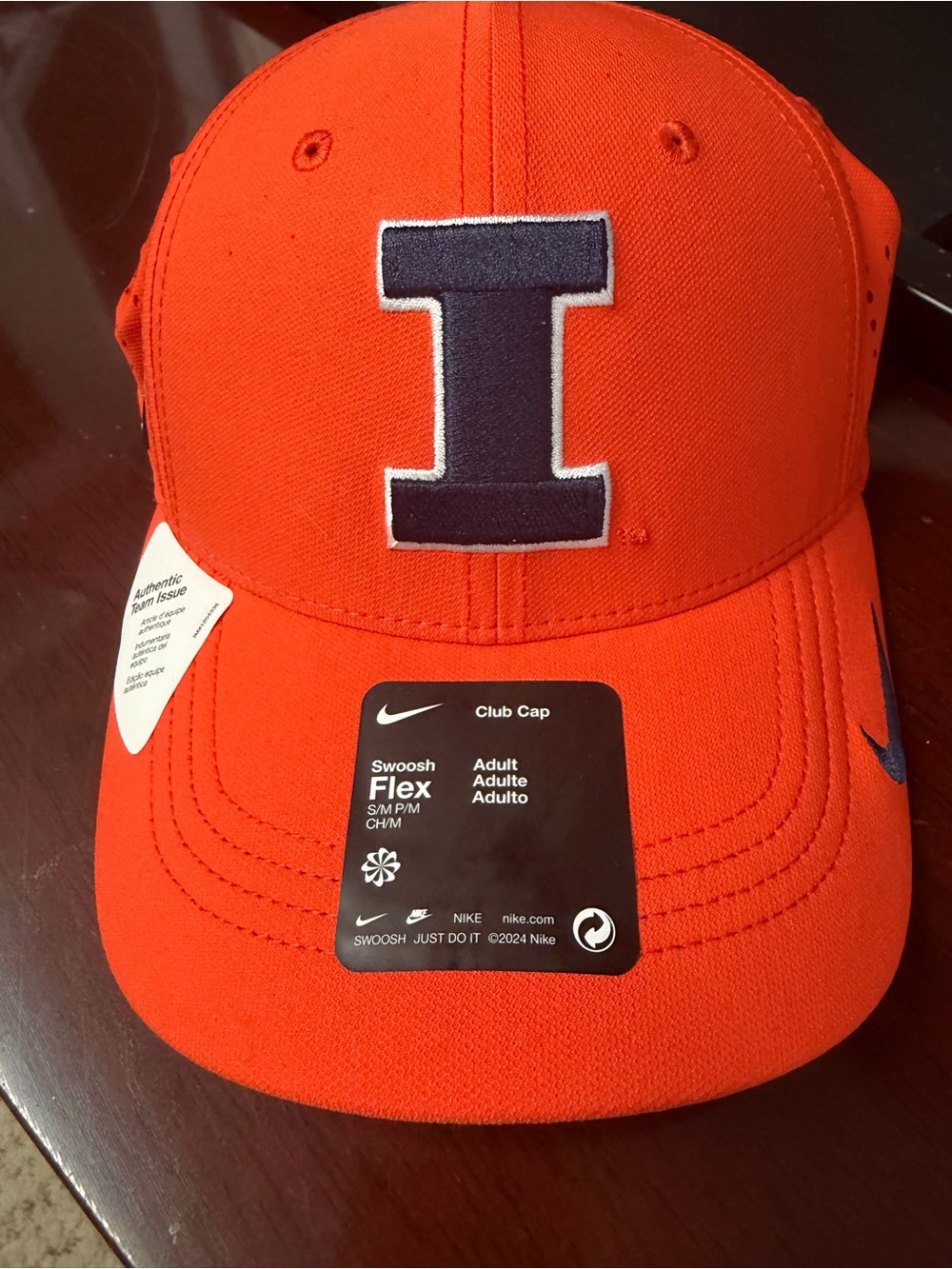 ILLINOIS FIGHTING ILLINI NIKE CLUB SWOOSHFLEX FLEX HAT - ORANGE